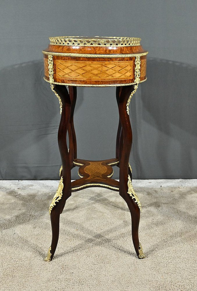 Mid-19th Century Napoleon III Planter in Precious Wood Marquetry