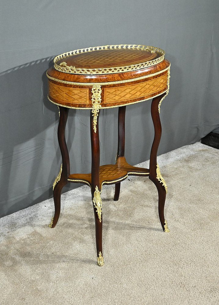 Mid-19th Century Napoleon III Planter in Precious Wood Marquetry