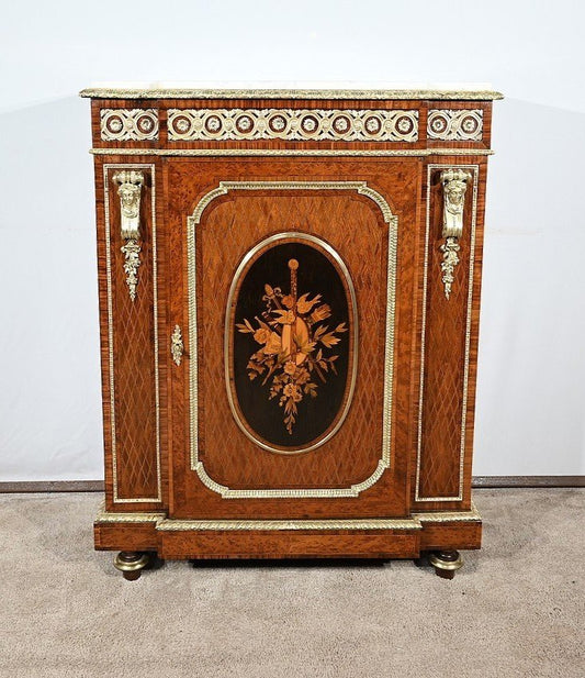 Mid-19th Century Napoleon III Precious Wood Entre-Deux Cabinet