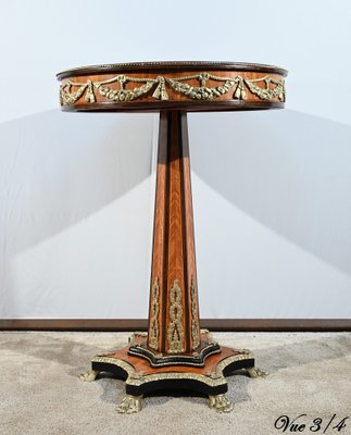 Mid-19th Century Napoleon III Restoration Pedestal Table in Precious Wood-RVK-1800279