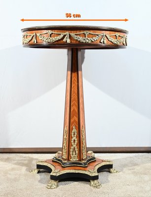 Mid-19th Century Napoleon III Restoration Pedestal Table in Precious Wood-RVK-1800279