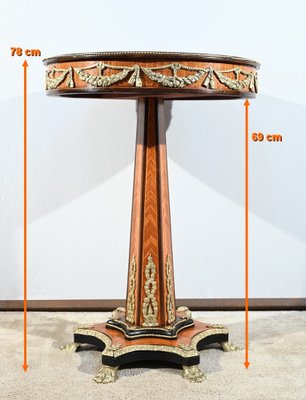 Mid-19th Century Napoleon III Restoration Pedestal Table in Precious Wood-RVK-1800279