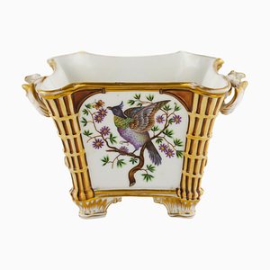 Mid-19th Century Porcelain Flowerpot from the Miklashevsky Factory, Russia-WMV-1781034