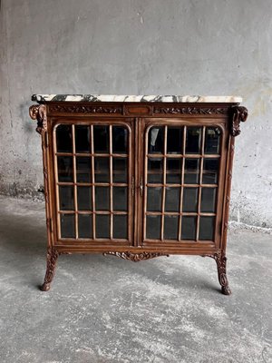 Mid-19th Century Renaissance Revival Oak Cabinet-PDG-1999476