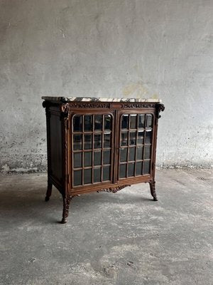 Mid-19th Century Renaissance Revival Oak Cabinet-PDG-1999476