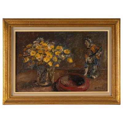 Mid 20th Century, Bouquet of Flowers, Oil on Canvas-WFS-937830