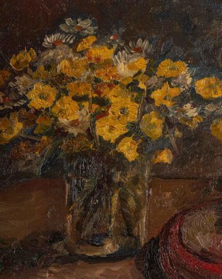 Mid 20th Century, Bouquet of Flowers, Oil on Canvas-WFS-937830