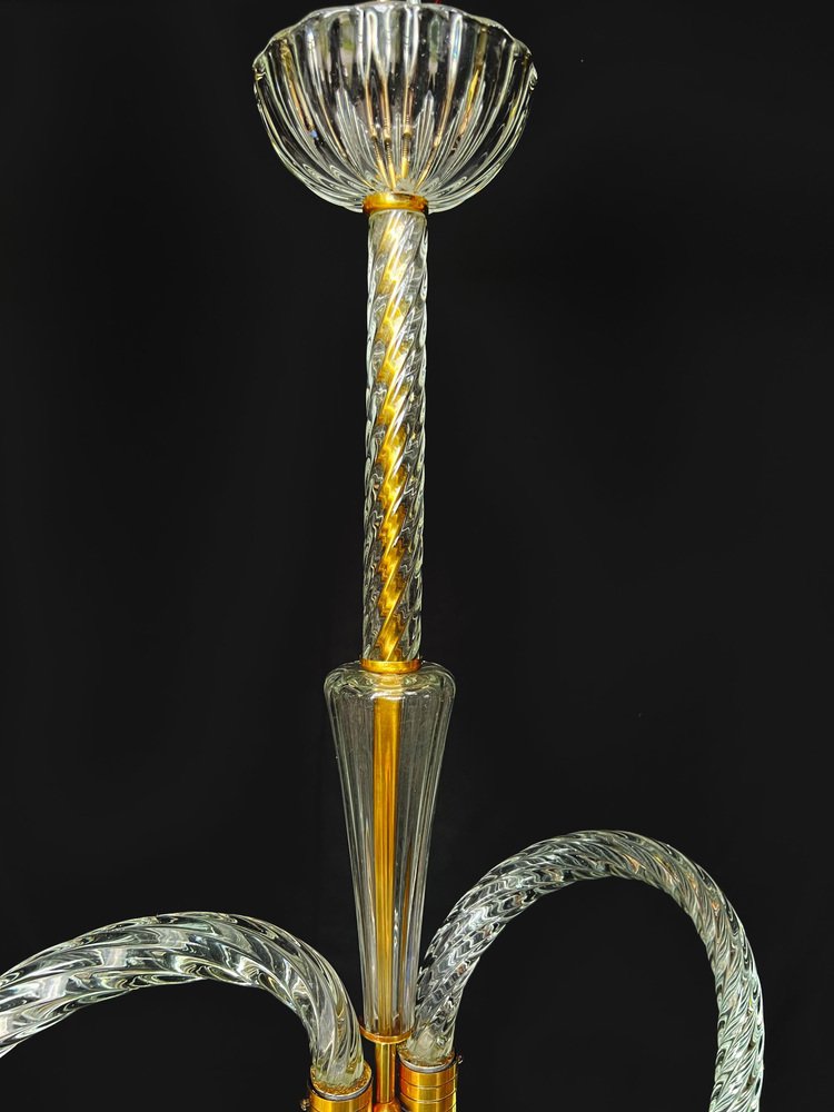 Mid-20th Century Charming Chandelier by Ercole Barovier, Murano, 1940s