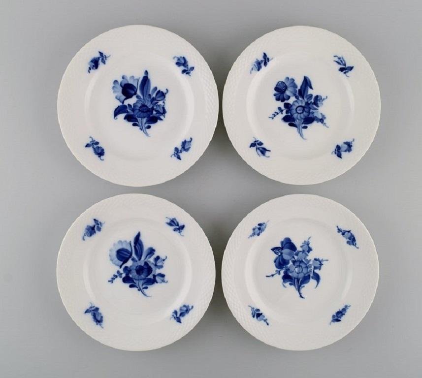 Mid-20th Century Copenhagen Blue Flower Braided Plates, Set of 11