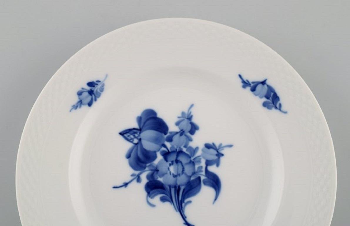 Mid-20th Century Copenhagen Blue Flower Braided Plates, Set of 11