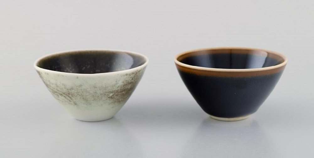 Mid-20th Century Glazed Ceramic Bowls from Rörstrand, Set of 2