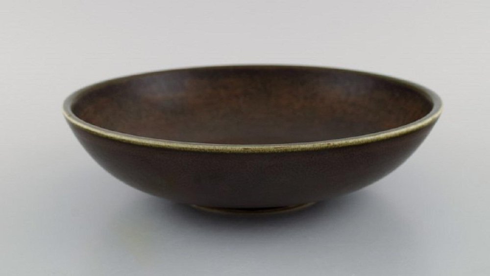 Mid-20th Century Glazed Ceramic Round Bowl from Rörstrand