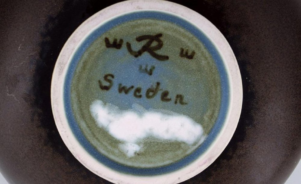 Mid-20th Century Glazed Ceramic Round Bowl from Rörstrand