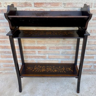 Mid 20th Century Modernist French Wooden Magazine Rack with Marquetry, 1950s-NOU-1730370