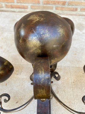 Mid 20th Century Spanish Iron Sconces, Set of 2-NOU-1220714