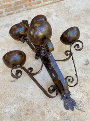 Mid 20th Century Spanish Iron Sconces, Set of 2-NOU-1220714