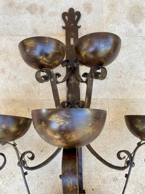 Mid 20th Century Spanish Iron Sconces, Set of 2-NOU-1220714