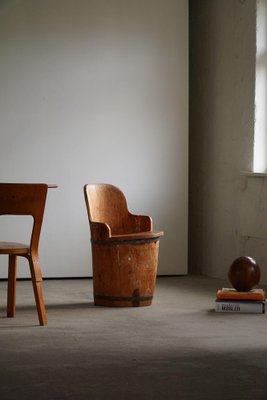 Mid 20th Century Wabi Sabi Pine Stump Chair by a Swedish Cabinetmaker, 1950s-MXF-1452513