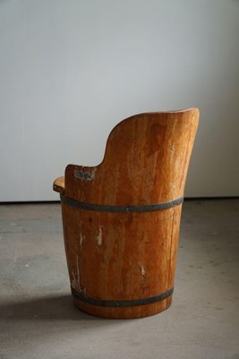 Mid 20th Century Wabi Sabi Pine Stump Chair by a Swedish Cabinetmaker, 1950s-MXF-1452513