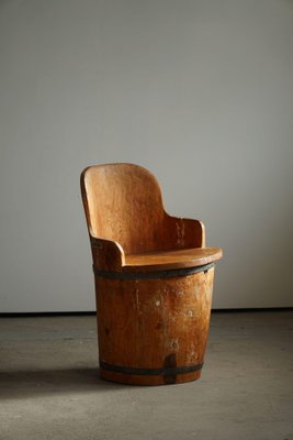 Mid 20th Century Wabi Sabi Pine Stump Chair by a Swedish Cabinetmaker, 1950s-MXF-1452513