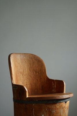 Mid 20th Century Wabi Sabi Pine Stump Chair by a Swedish Cabinetmaker, 1950s-MXF-1452513