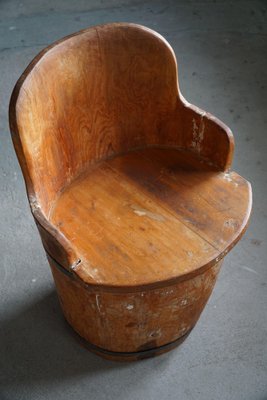 Mid 20th Century Wabi Sabi Pine Stump Chair by a Swedish Cabinetmaker, 1950s-MXF-1452513