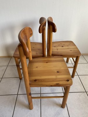 Mid-Centency Kiefernholz Chairs attributed to Rainer Daumiller 70s, Set of 3-HKY-1719548