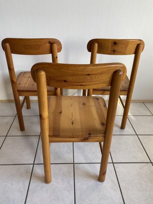 Mid-Centency Kiefernholz Chairs attributed to Rainer Daumiller 70s, Set of 3-HKY-1719548