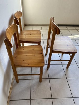 Mid-Centency Kiefernholz Chairs attributed to Rainer Daumiller 70s, Set of 3-HKY-1719548