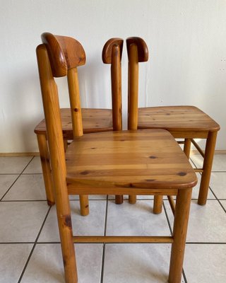 Mid-Centency Kiefernholz Chairs attributed to Rainer Daumiller 70s, Set of 3-HKY-1719548