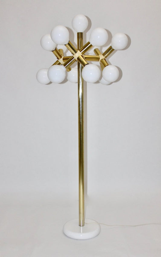 Mid-Century 13 Arm Brass Atomic Floor Lamp by Trix & Robert Haussmann, 1960s