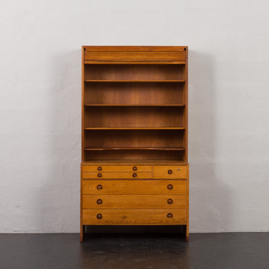 Mid-Century 2-Part Oak Bookcase by Hans Wegner for Ry Møbler, Denmark, 1950s