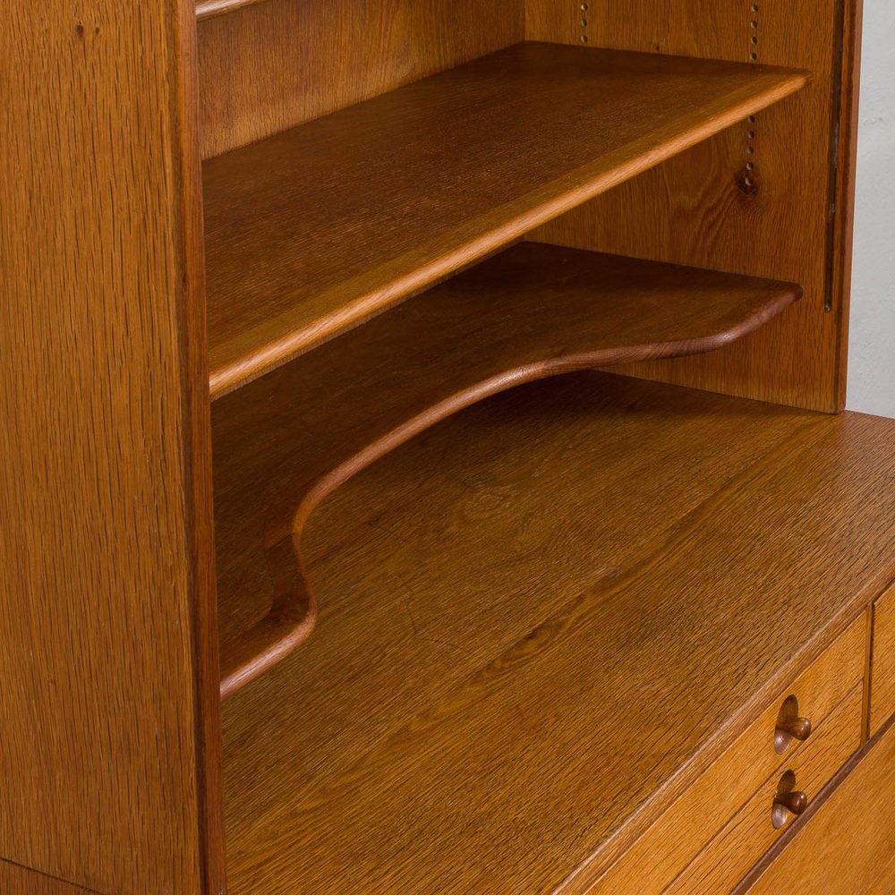 Mid-Century 2-Part Oak Bookcase by Hans Wegner for Ry Møbler, Denmark, 1950s