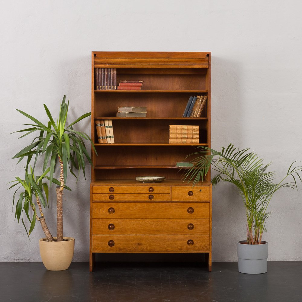 Mid-Century 2-Part Oak Bookcase by Hans Wegner for Ry Møbler, Denmark, 1950s