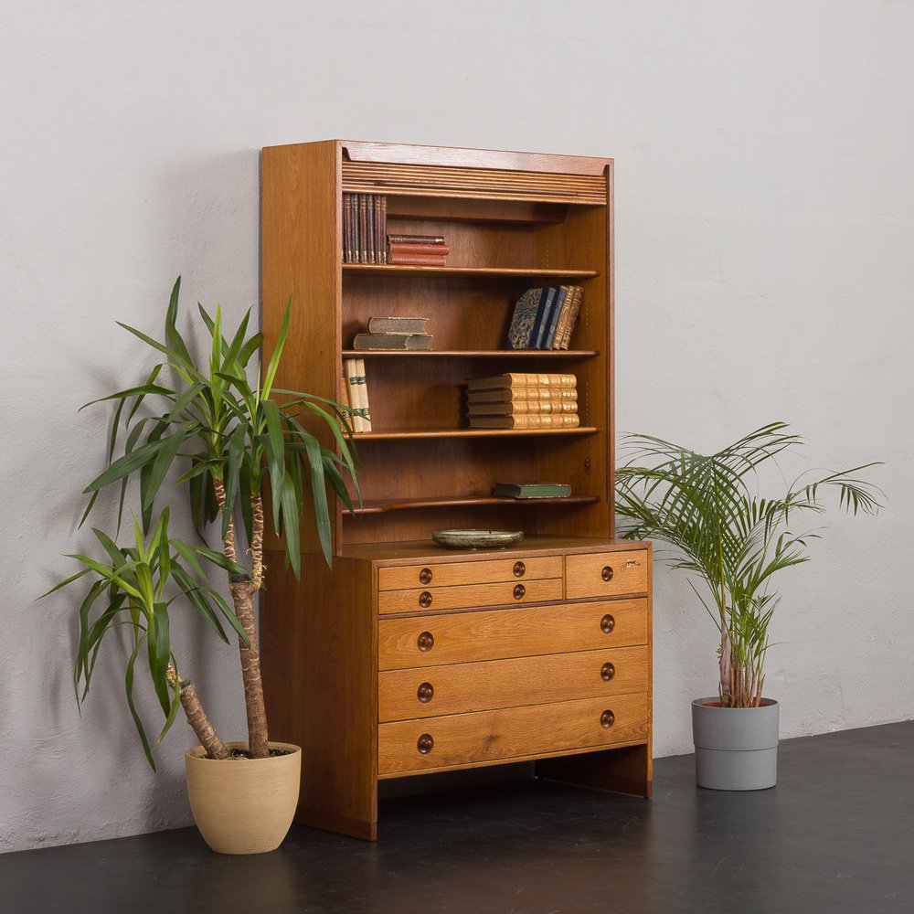 Mid-Century 2-Part Oak Bookcase by Hans Wegner for Ry Møbler, Denmark, 1950s