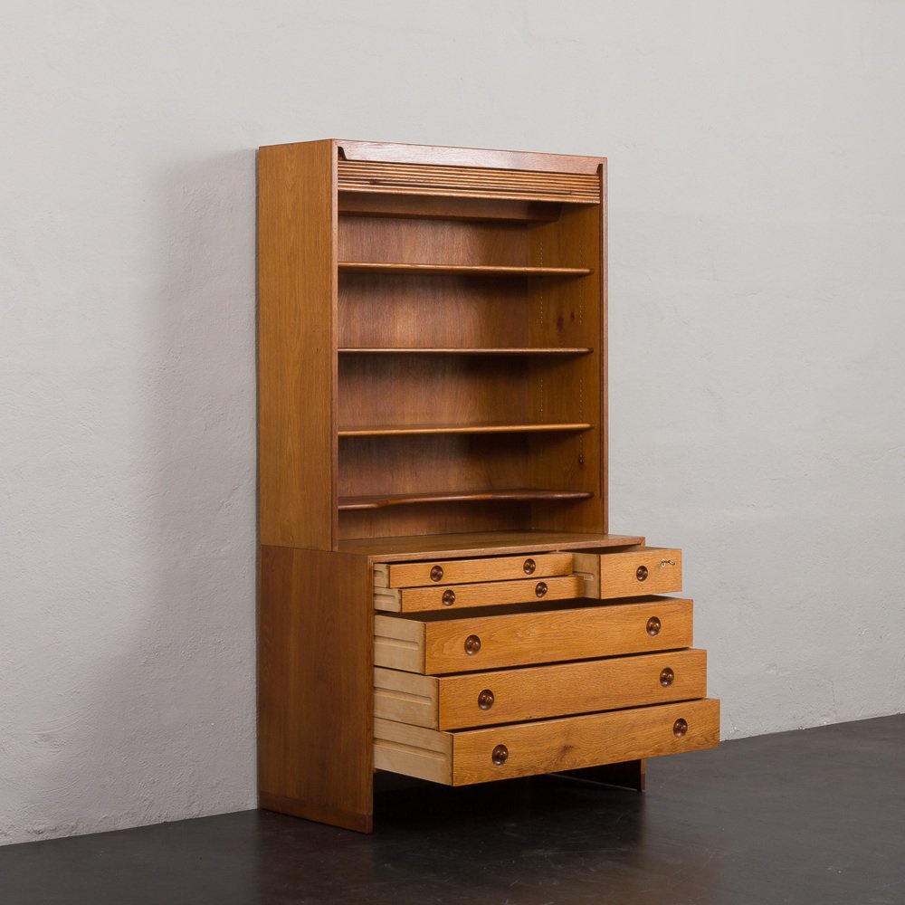 Mid-Century 2-Part Oak Bookcase by Hans Wegner for Ry Møbler, Denmark, 1950s