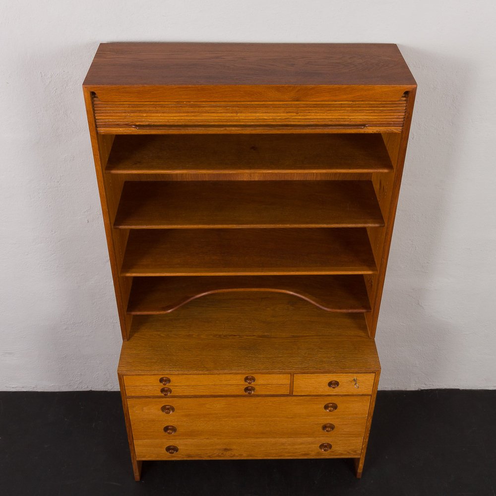 Mid-Century 2-Part Oak Bookcase by Hans Wegner for Ry Møbler, Denmark, 1950s