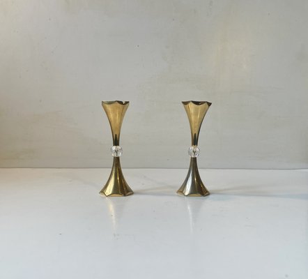 Mid-Century 24 Carat Gold Plated Candleholders by Hugo Asmussen, 1960s, Set of 2-LCR-2027893