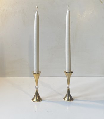 Mid-Century 24 Carat Gold Plated Candleholders by Hugo Asmussen, 1960s, Set of 2-LCR-2027893