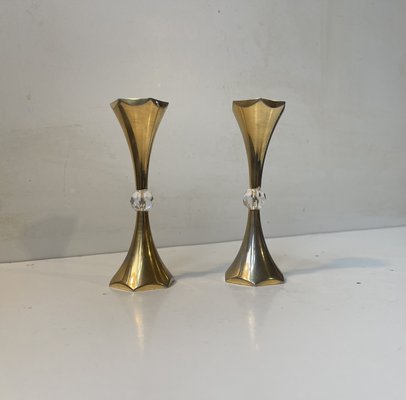 Mid-Century 24 Carat Gold Plated Candleholders by Hugo Asmussen, 1960s, Set of 2-LCR-2027893