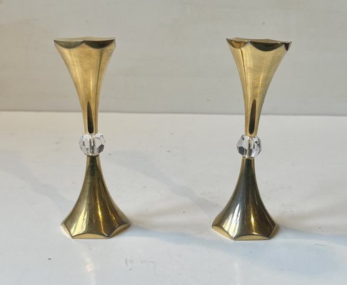 Mid-Century 24 Carat Gold Plated Candleholders by Hugo Asmussen, 1960s, Set of 2-LCR-2027893