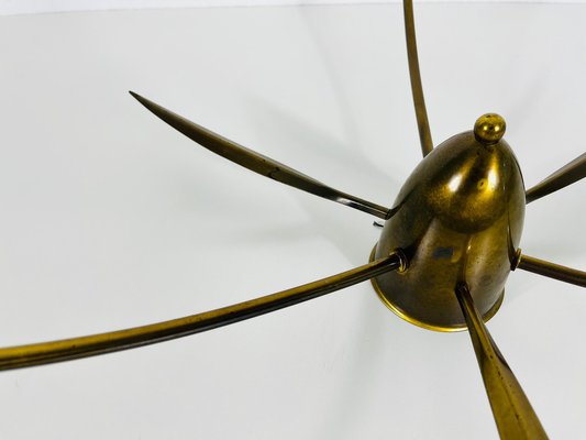 Mid-Century 3-Arm Sputnik Chandelier in Brass, 1960s-PUK-1320935