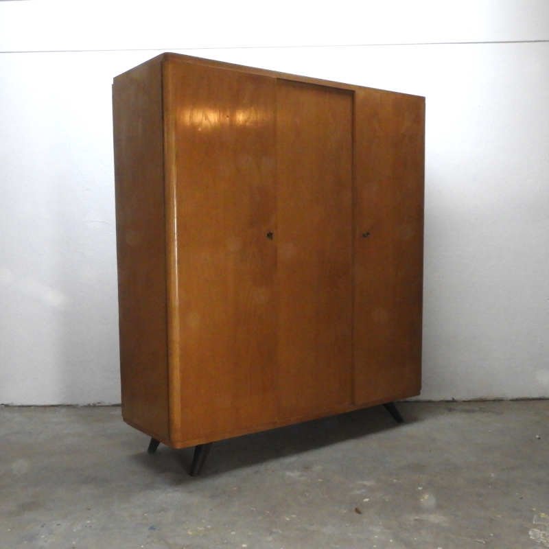 Mid-Century 3-Door Wardrobe