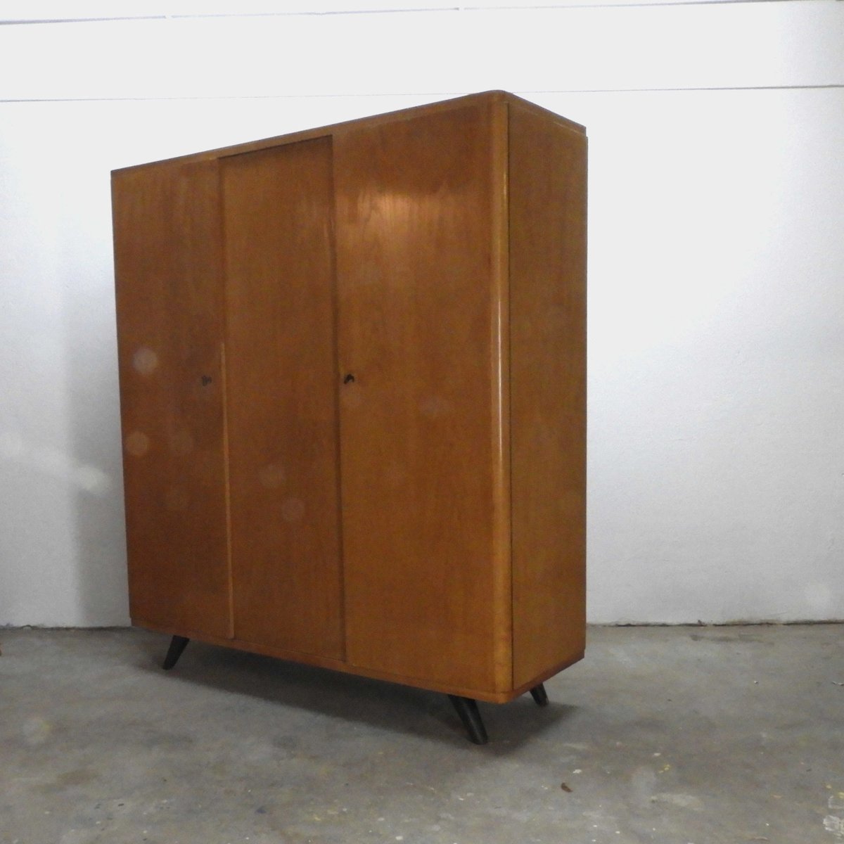 Mid-Century 3-Door Wardrobe