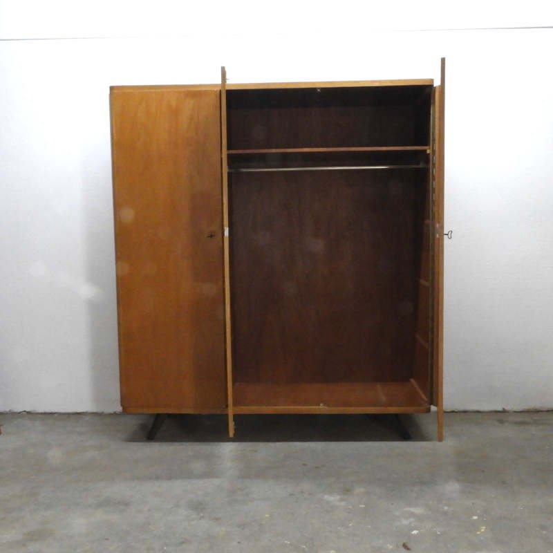 Mid-Century 3-Door Wardrobe