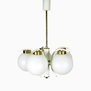 Mid-Century 5 Arms Brass Chandelier by Emi-HGJ-1187920