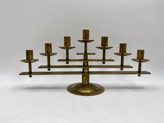 Mid-Century 7-Armed Candleholder in Brass from Dantorp Desing, Denmark, 1960s-CZ-1773405