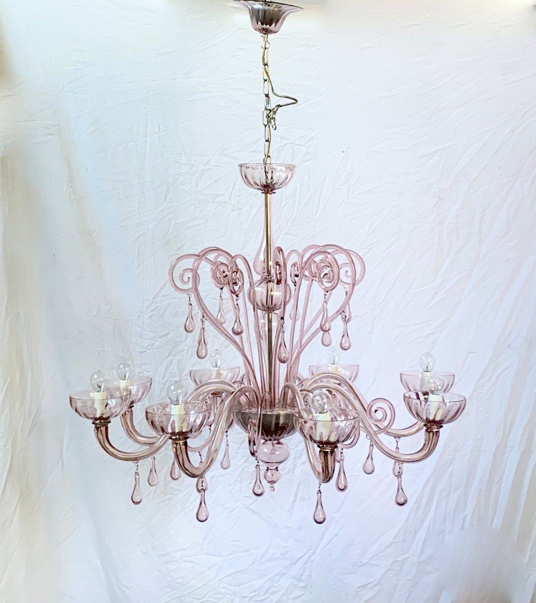 Mid-Century 8-Arm Chandelier from Cesare Toso, 1960s