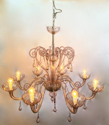 Mid-Century 8-Arm Chandelier from Cesare Toso, 1960s-XQC-791989