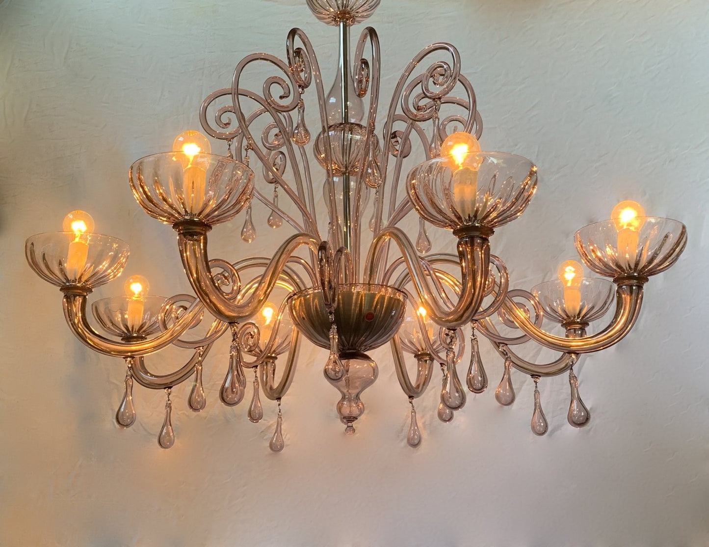 Mid-Century 8-Arm Chandelier from Cesare Toso, 1960s